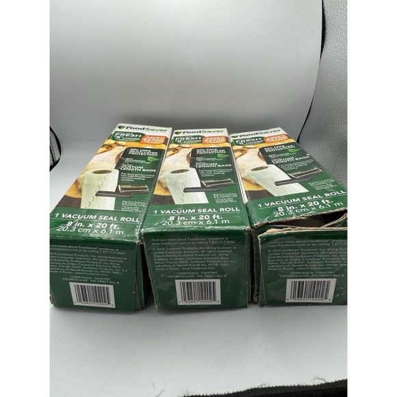 Food Saver Vacuum Seal Bags new in box make your own size 8" x 20' roll NEW X3 - Picture 2 of 5